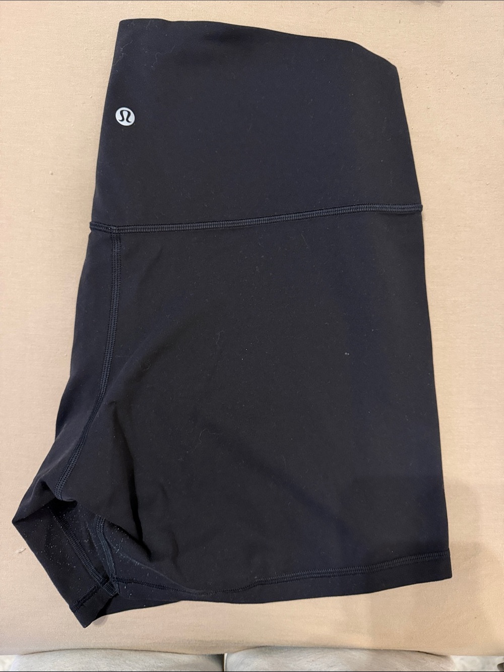 lululemon athletica Black High-Rise Bike Shorts with Logo